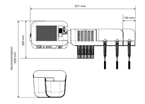 Stacja diagnostyczna, monitor funkcji życiowych RVS-200 - wymiary